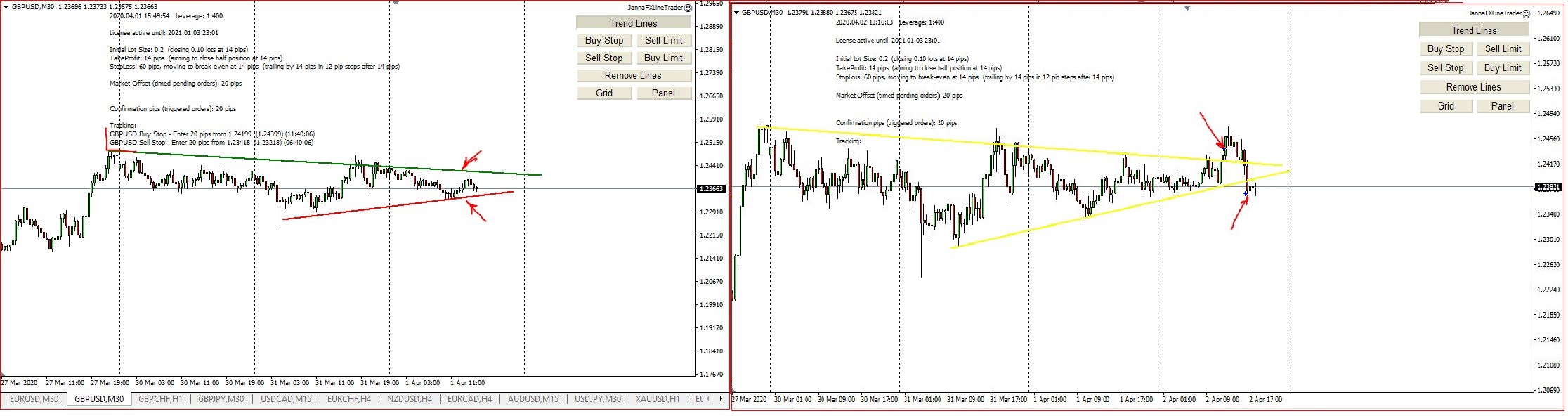 2 Days of Forex Trading, Examples of My Trades